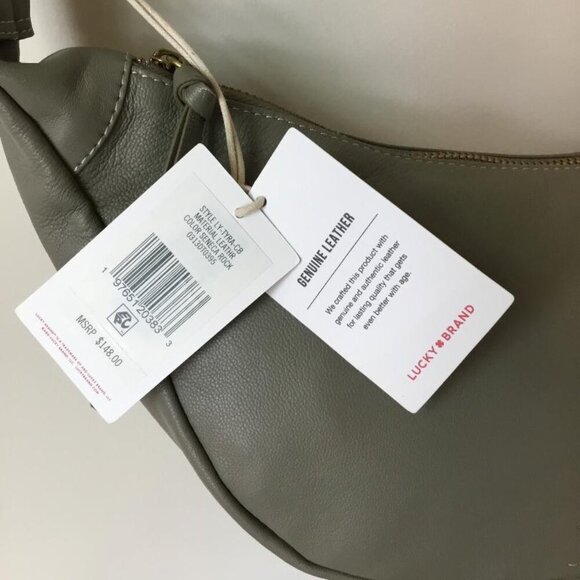 Gray Leather Crossbody Bag - Picture 5 of 12